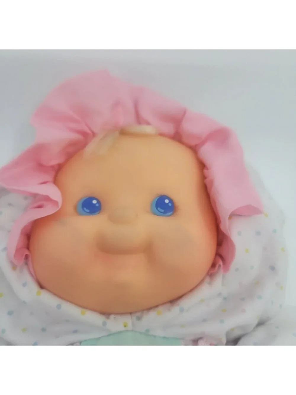 Vintage 1990 Fisher Price Merri Puffalump Kids Pink Baby Doll Polka Dot Blonde